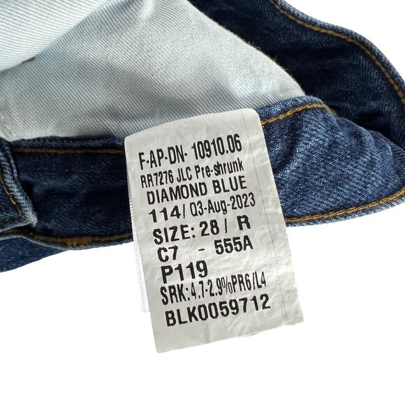 NWOT Everlane The Rigid Way-High Jeans in Indigo 100% Organic Cotton Size 28 R - Picture 7 of 10